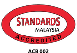Standards Malaysia accredited — ACB 002