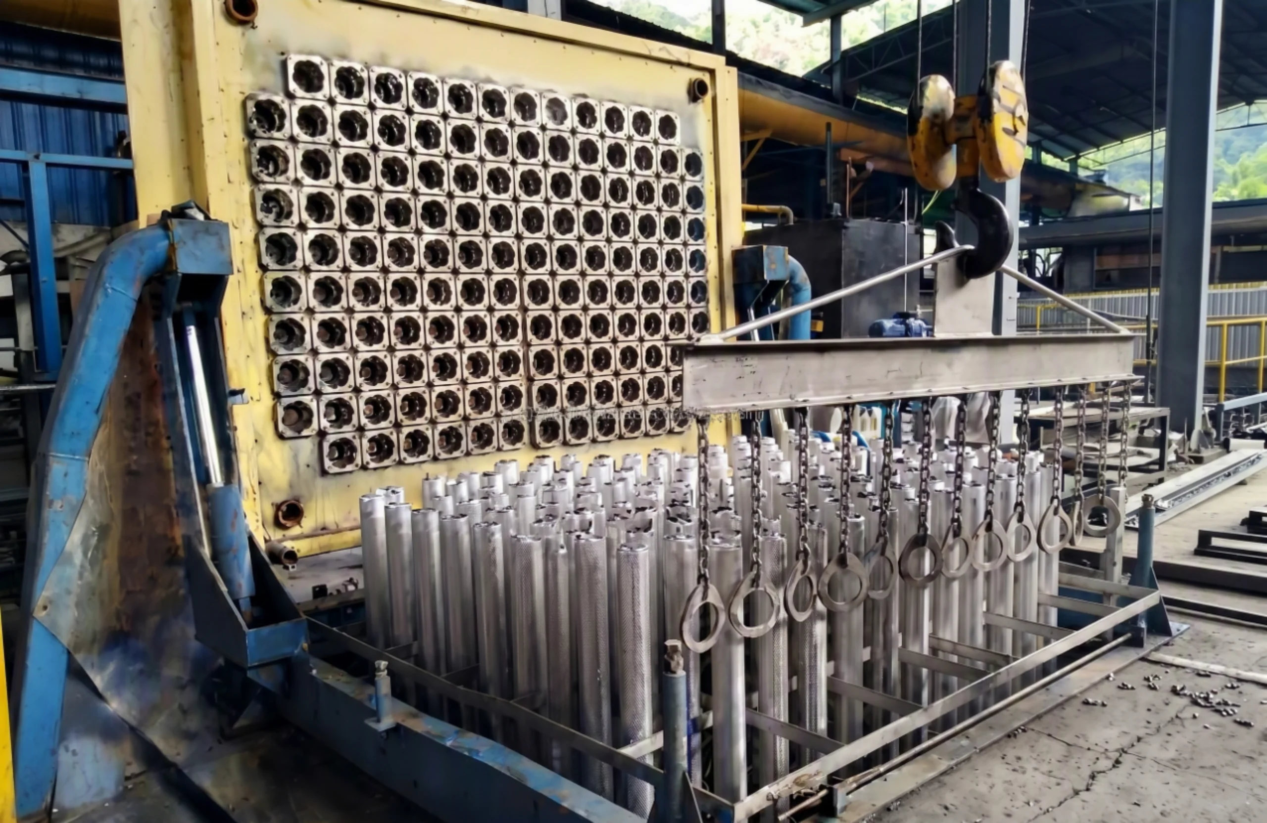 Clean scrap remelted and cast into homogenised billets